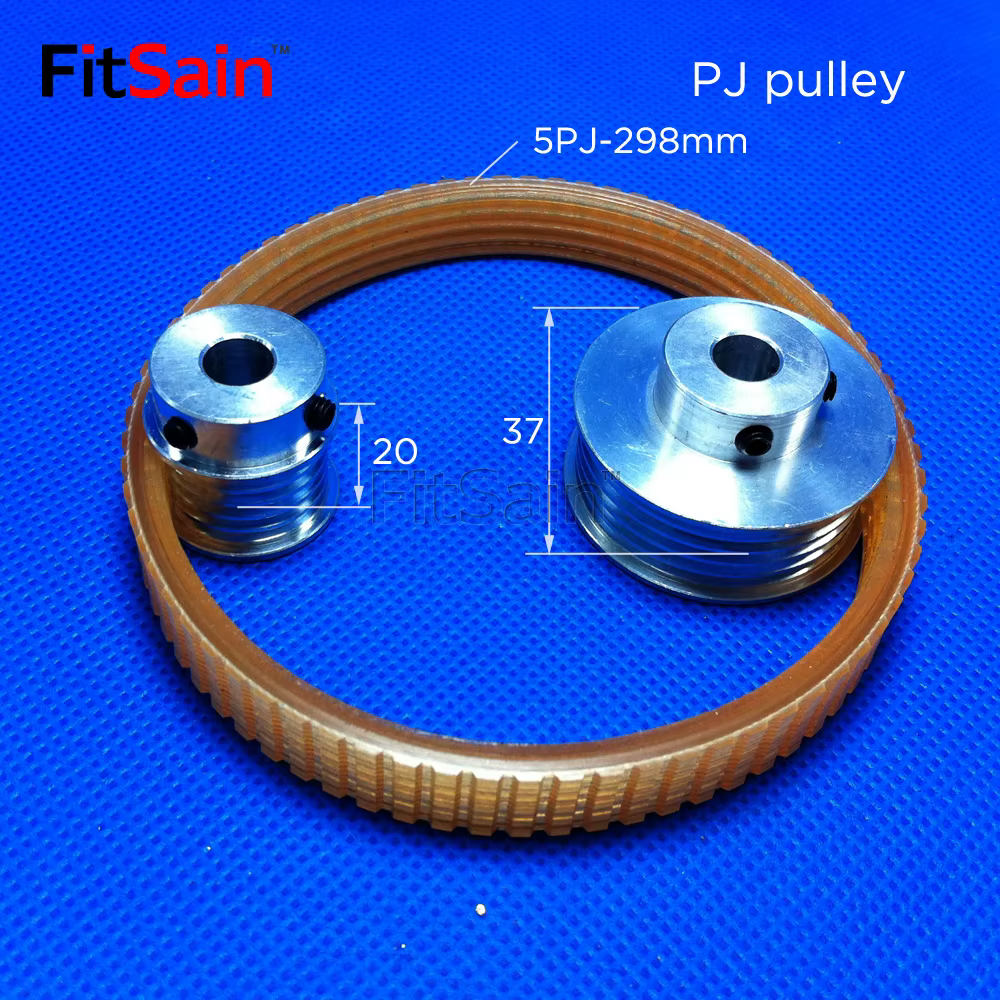FitSain-multi cale 5PJ poulie à courroie 20mm + 37mm 5 fentes électrique raboteuse mini table scie é