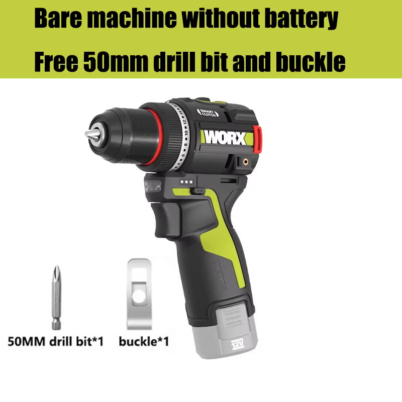 Perceuse électrique sans fil WORX 12V 50Nm 1800 tr/min Embrayage intelligent Arrêt automatique Moteu