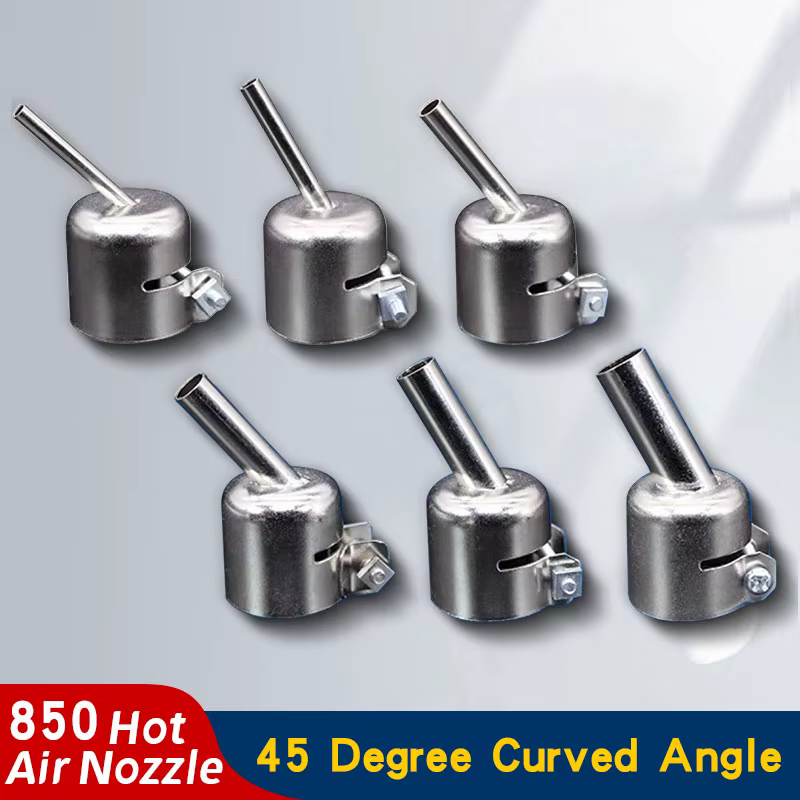 Buse d'air chaud 850, buse de soudage à Angle incurvé de 45 degrés pour Station de retouche à Air ch