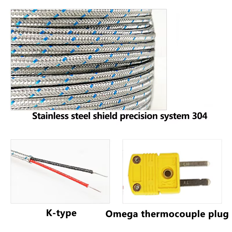 Fil de capteur pliable de Type K, Thermocouple blindé, 1mm//2mm/3mm-8mm de diamètre 100/200/300mm WR