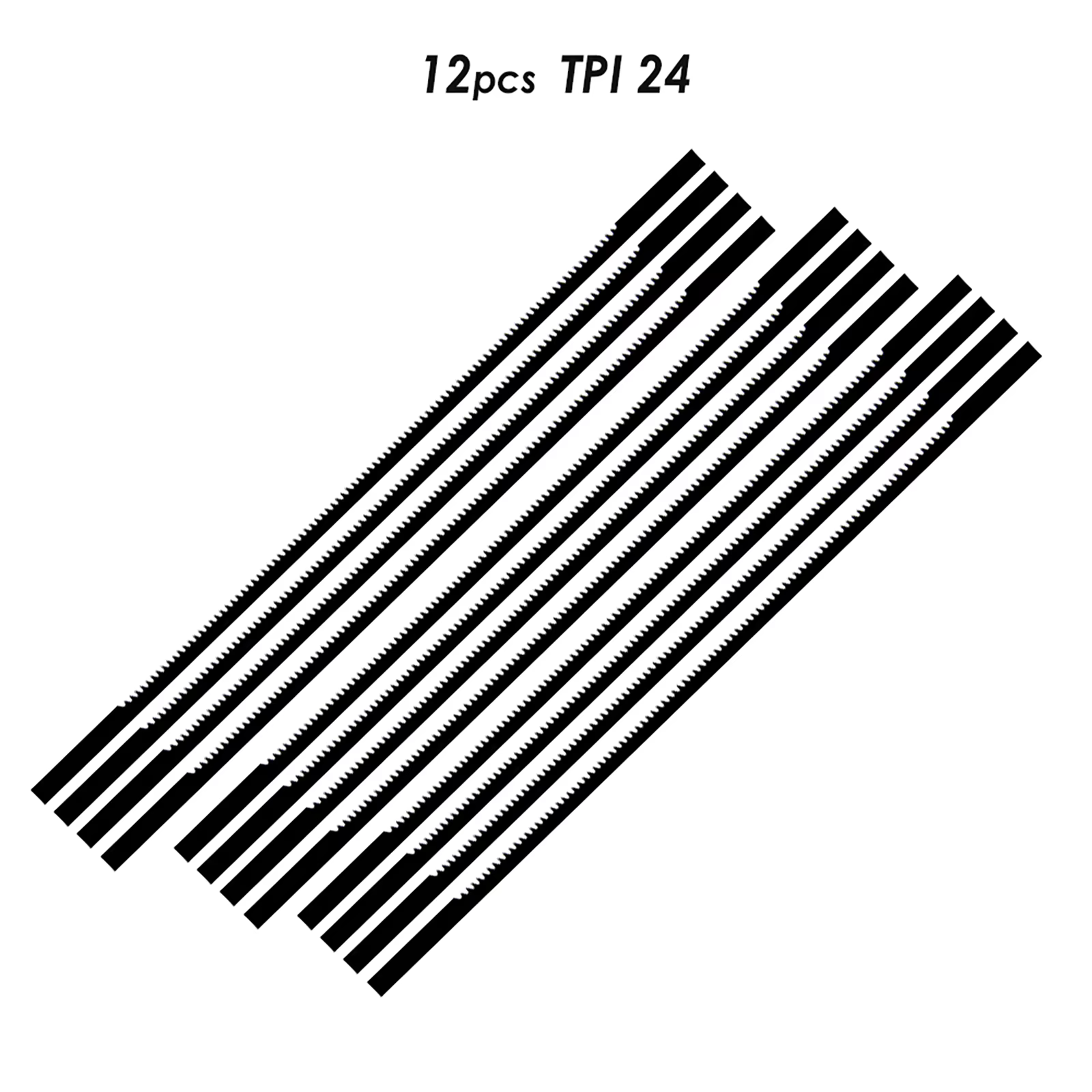 Lames de scie à chantourner TASP 12 pièces 5" 125mm à broches TPI 10/15/18/24, accessoires pour outi
