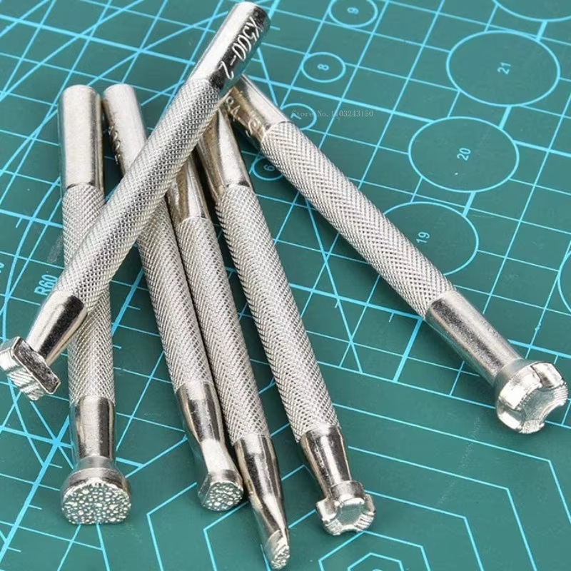 Outils d'impression du cuir, 6 types de Styles, gravure en gaufrage, ustensile d'artisanat du cuir, 