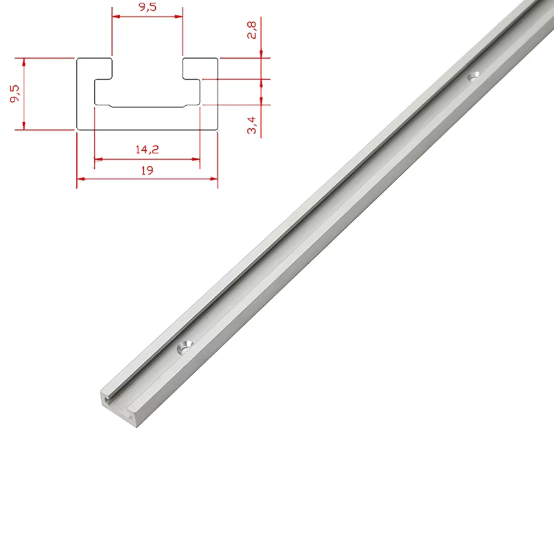 19/30/45/75Type alliage d'aluminium t-bande fente onglet piste gabarit mitre barre curseur Table sci