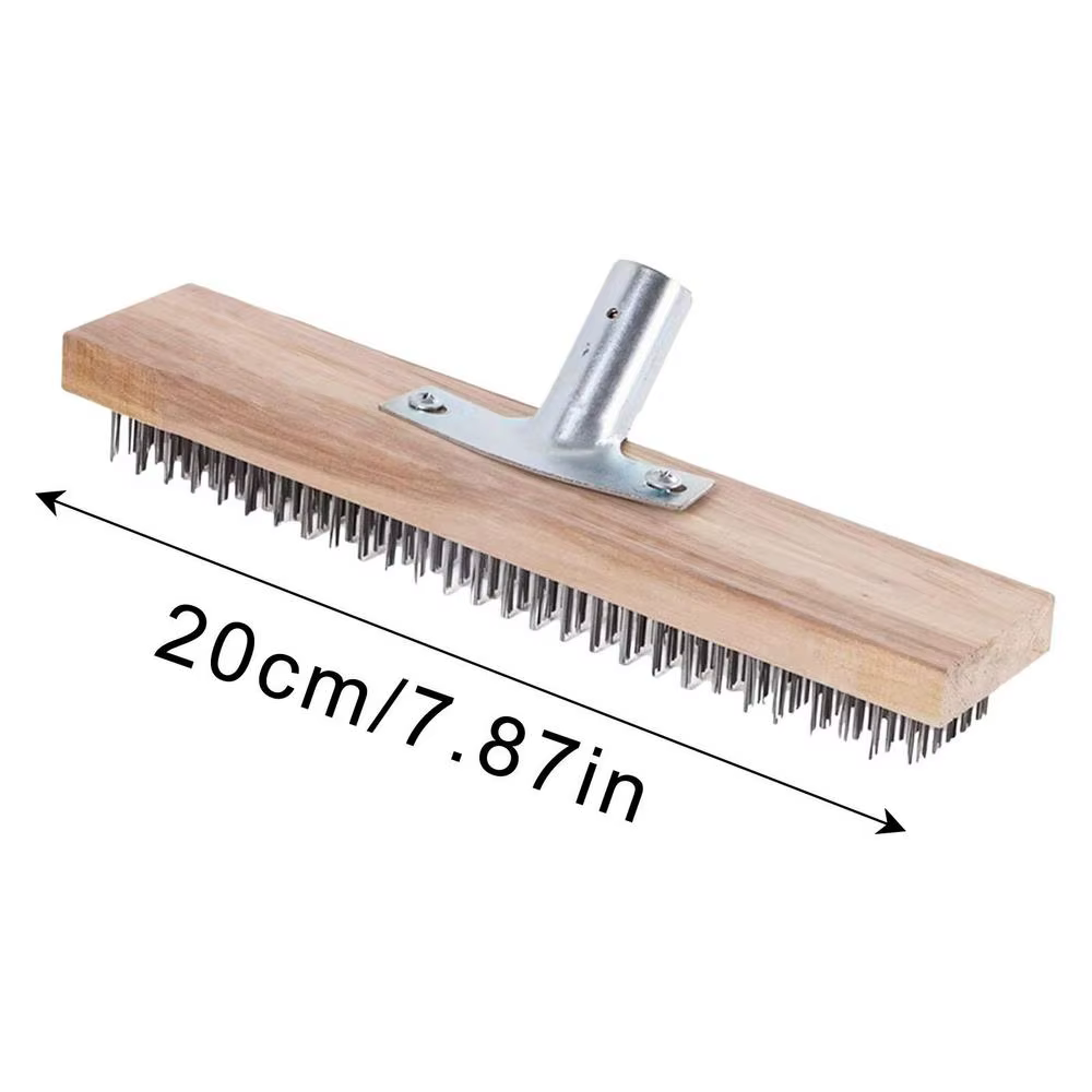 Brosse à récurer en acier, élargie, antirouille, balai métallique, outils de nettoyage multifonction