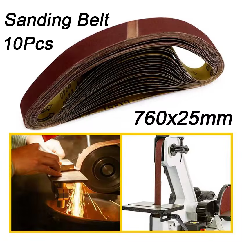 10 pièces bandes abrasives 760x25mm papier de verre bande Abrasive 40/60/80/120/180/240/320/400 grai