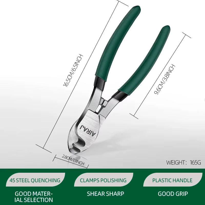 AIRAJ-Coupe-câble multifonctionnel, 6 pouces, antidérapant et durable, outil manuel de qualité indus
