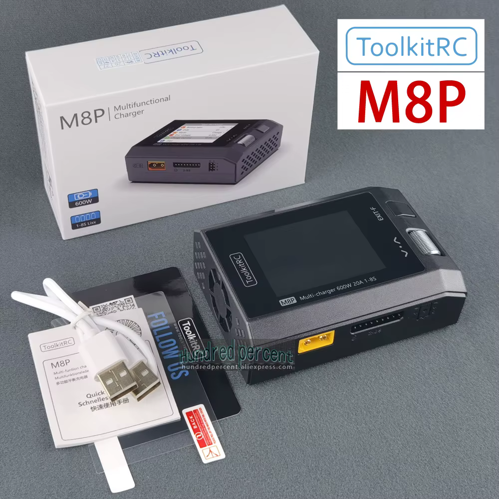 ToolkitRC M8P chargeur intelligent 1-8S 600W 20A télécommande voiture modèle d'aviation avion batter