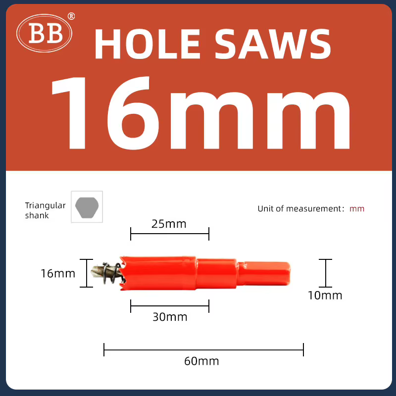 Scies à trous BB, perçage pour bois, plastique, PVC, feuille fine, alliage d'aluminium 16mm-100mm, b