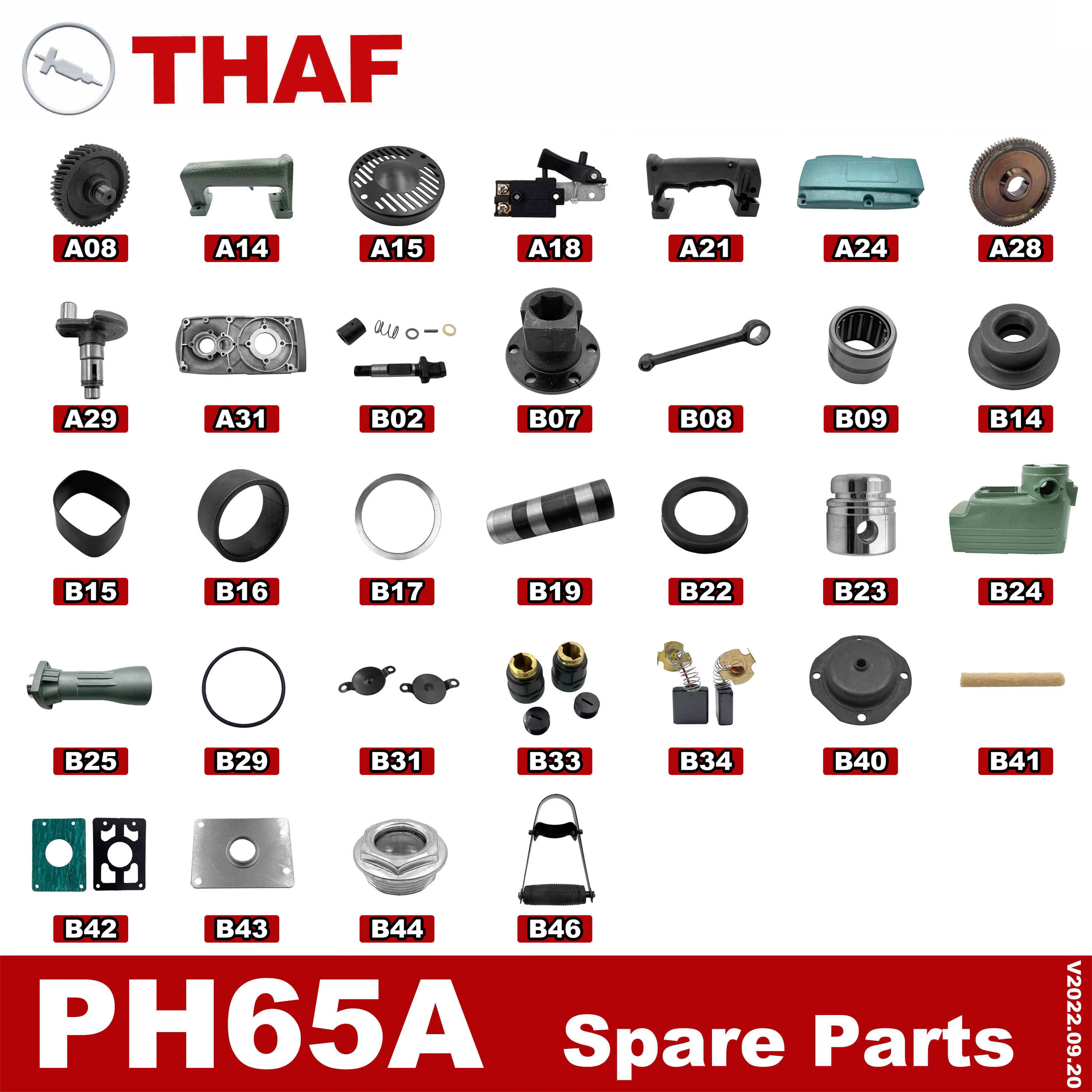THAF Remplacement Pièces de rechange Outil électrique Accessoires pour HITACHI Marteau A Percussion 