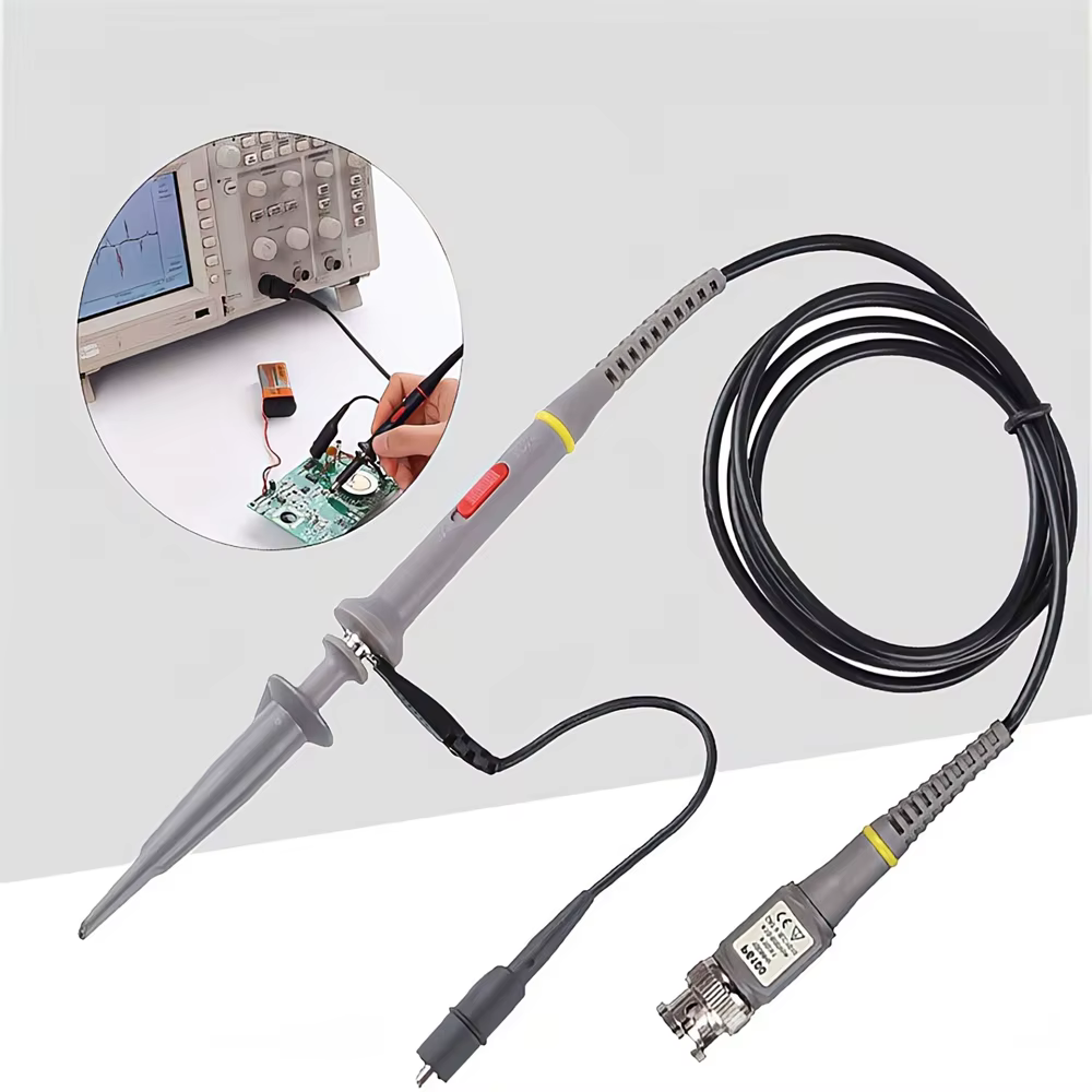 Kit de sonde d'oscilloscope P6100 BNC, 100MHz, 1X, 10X Mayitr, testeur de haute précision, avec pinc