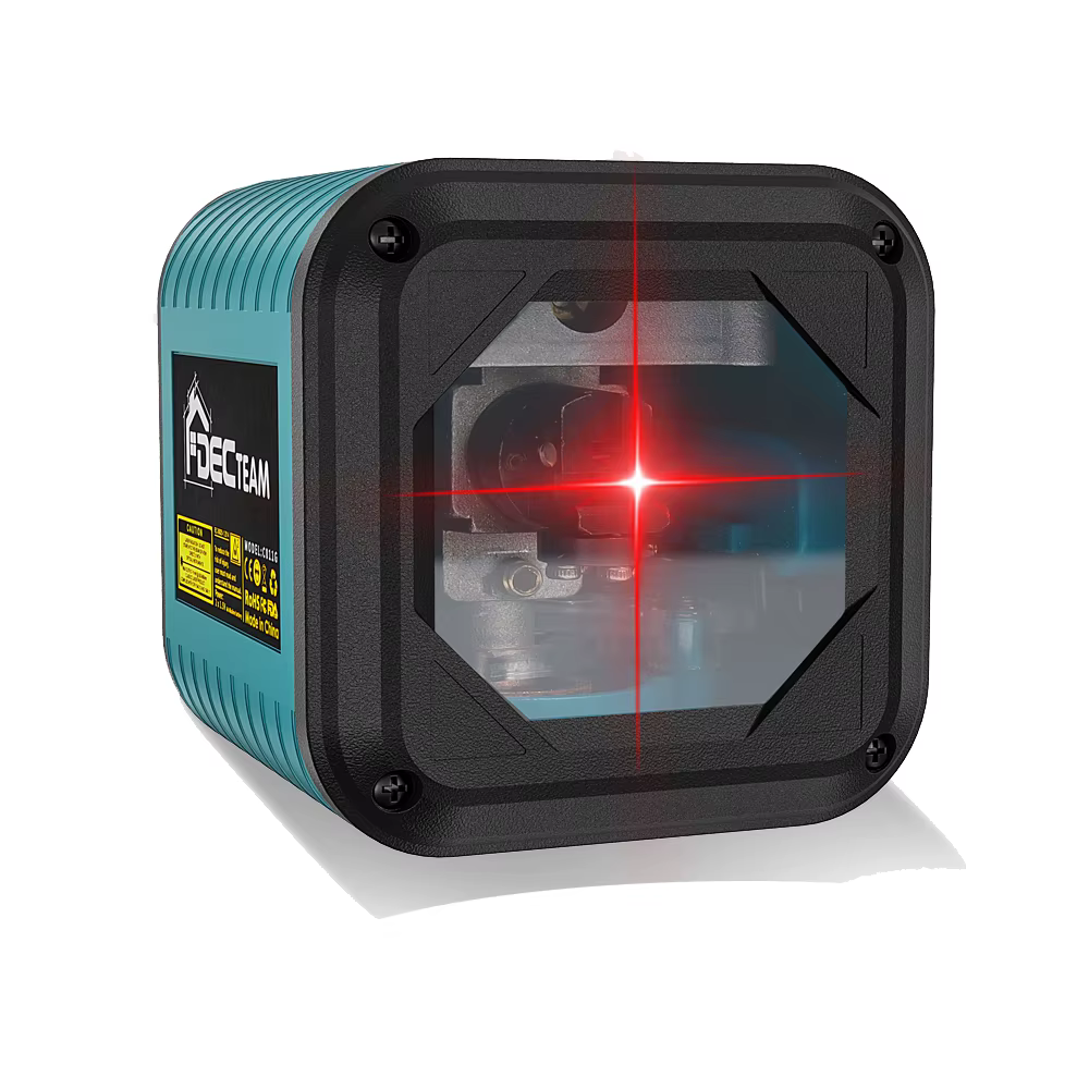 Niveau laser à faisceau vert Decteam, faisceau rouge, 2 lignes, auto-nivelant, lignes croisées, outi