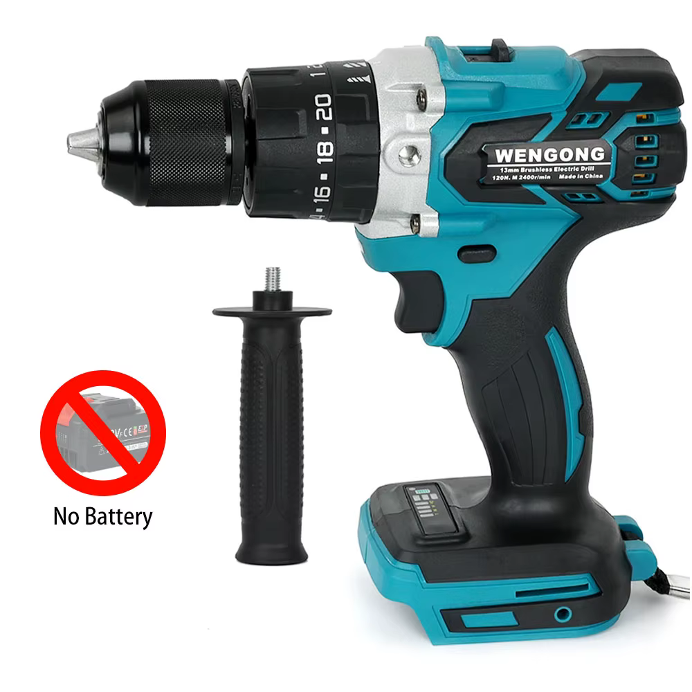 Perceuse électrique sans fil, perceuse à percussion, tournevis sans balais, adapté au modèle Makita,