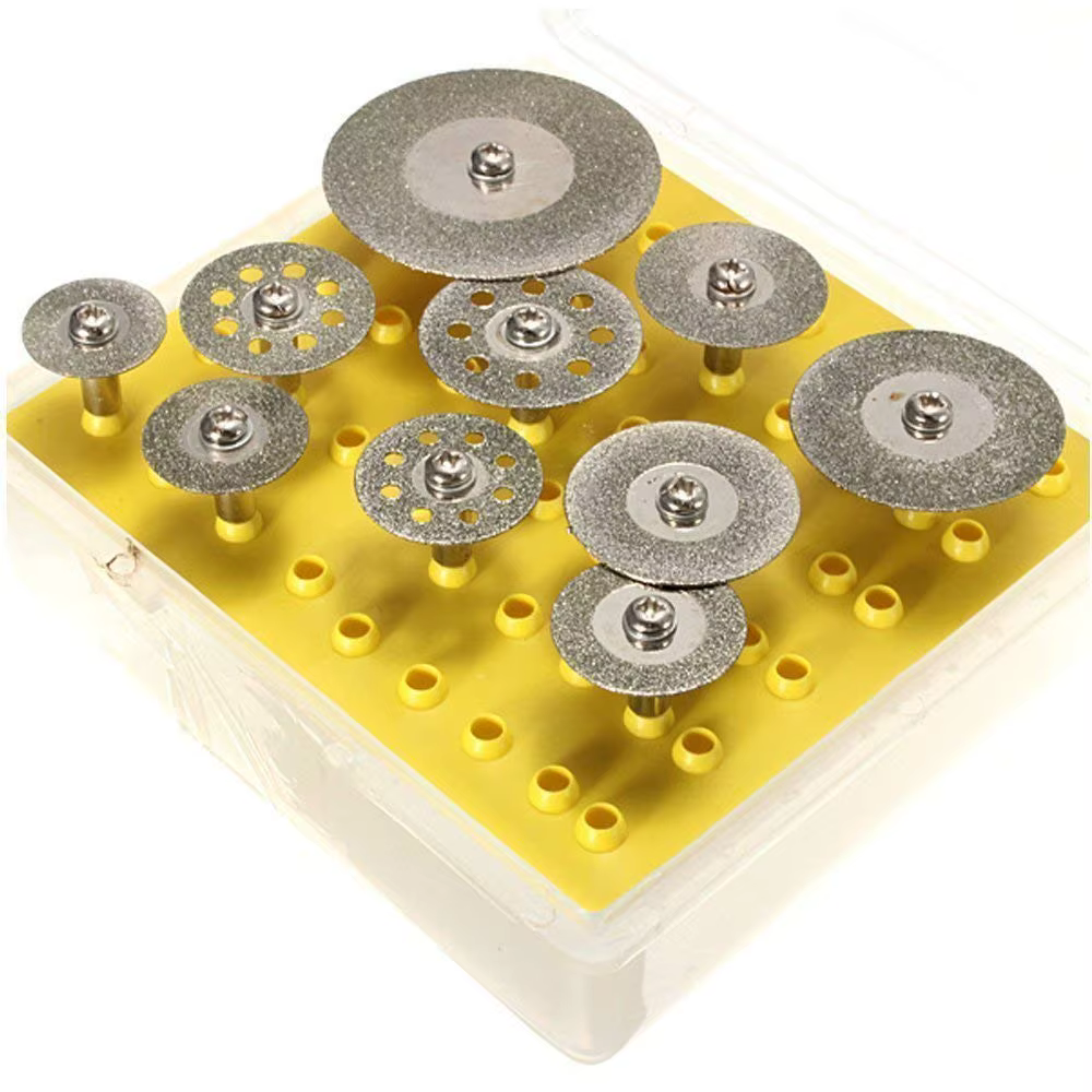 Disques de coupe diamantés, diamètre de tige 2.35mm/3mm/3.17mm, jeu de lames de roue de coupure pour