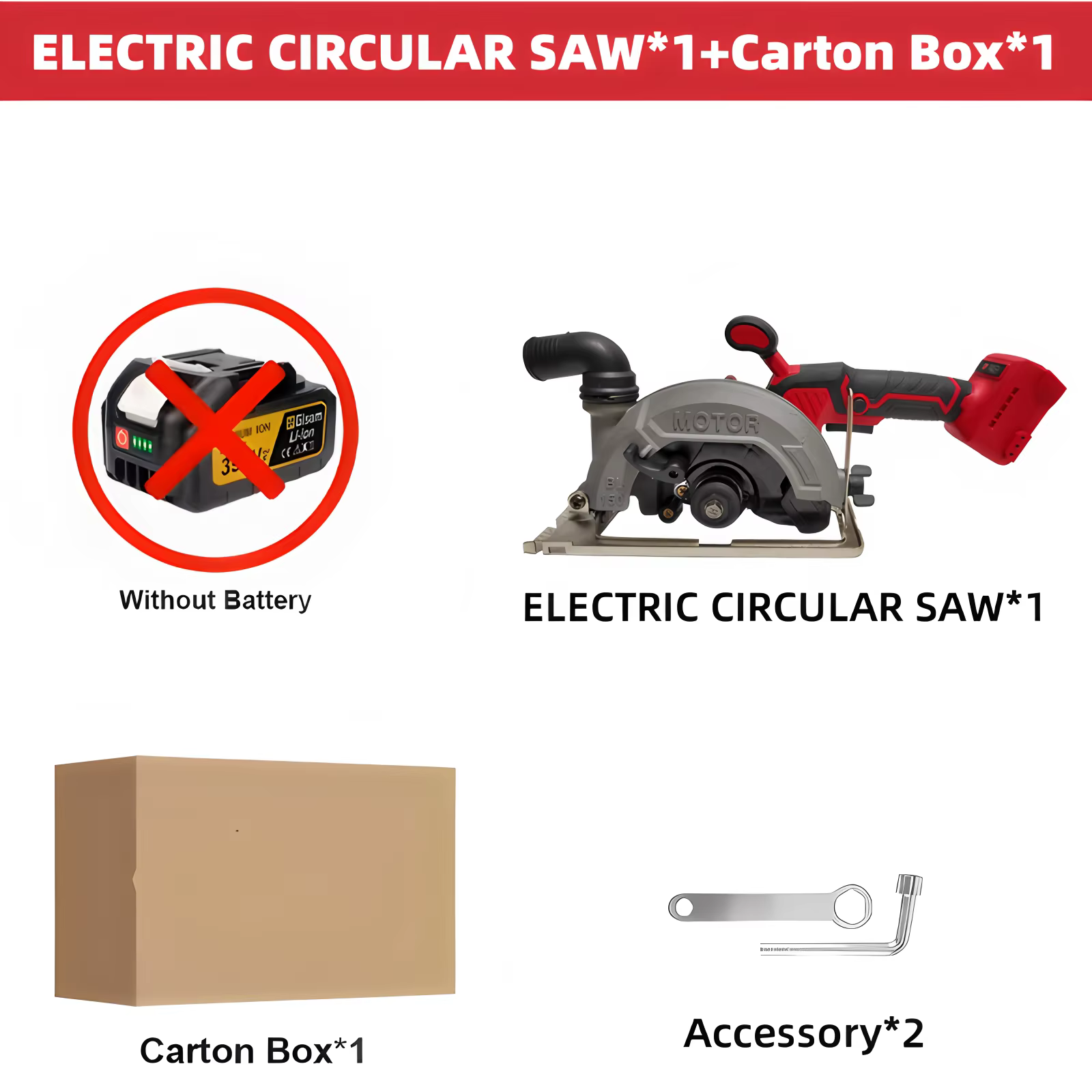 Scie circulaire électrique sans fil 150 mm, haute puissance, outil de coupe portatif pour le travail