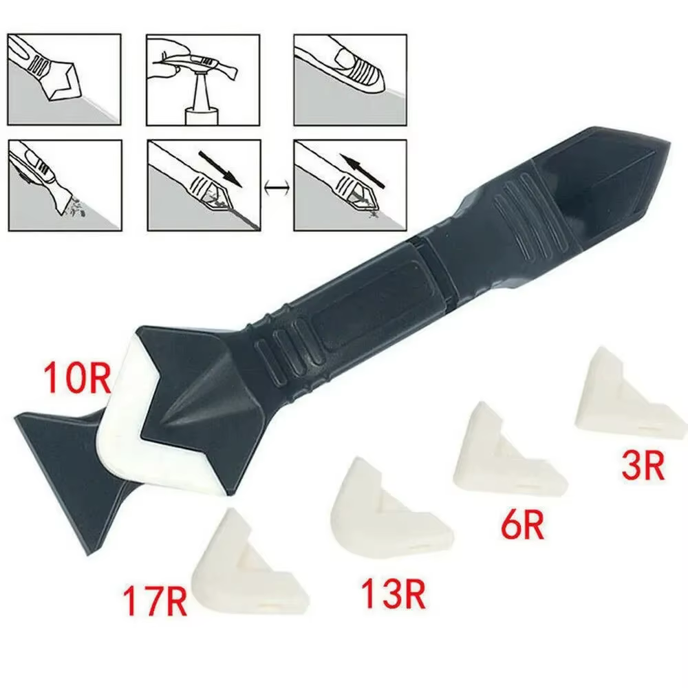 Dissolvant de Silicone 5 en 1, grattoir lisse, Kit d'outils pour enlever les scellants, grattoir, mo