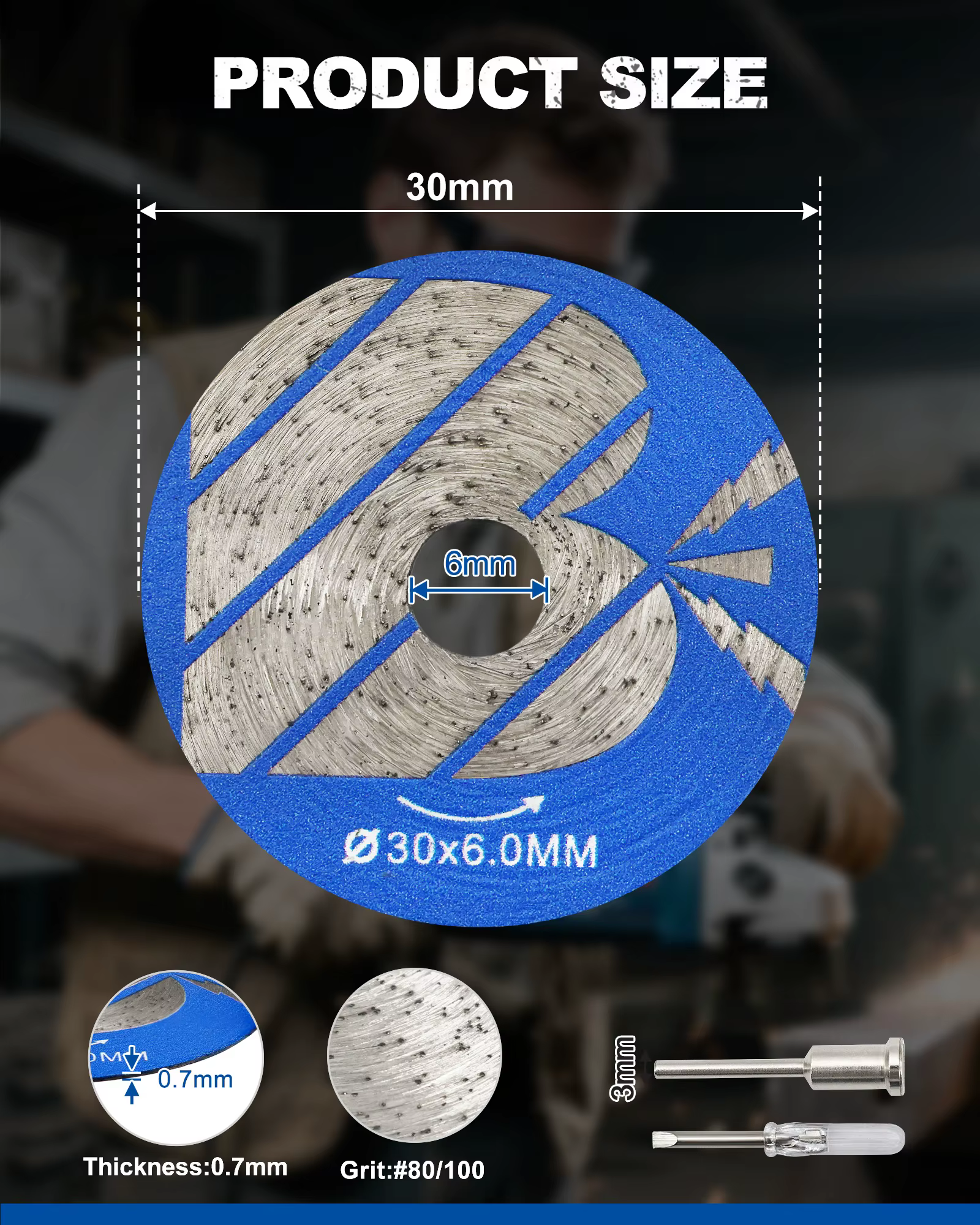 Disque de coupe BRSCHNITT 50 mm, mini-lame à dents continues sinterisées pour le nettoyage de la joi