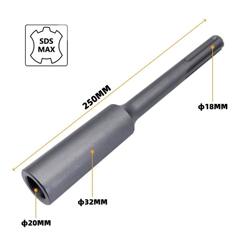 Tige de mise à la terre SDS Max 250x32MM D20MM, pilote de tige de terre, tige de mise à la terre en 