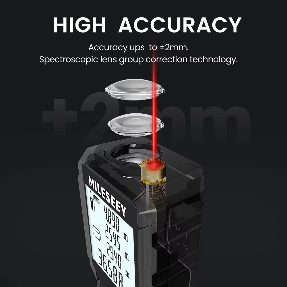 MILESEEY-Distancemètre laser, ruban à mesurer Trena laser de haute qualité 40M 60M 80M 100M 120M