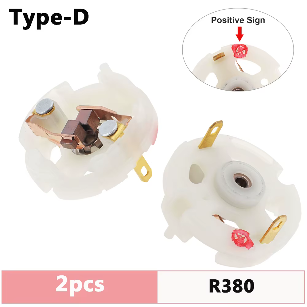 Porte-brosse en carbone pour moteur RS550 RS380 RS775, 2 pièces, pour perceuse électrique/tournevis 