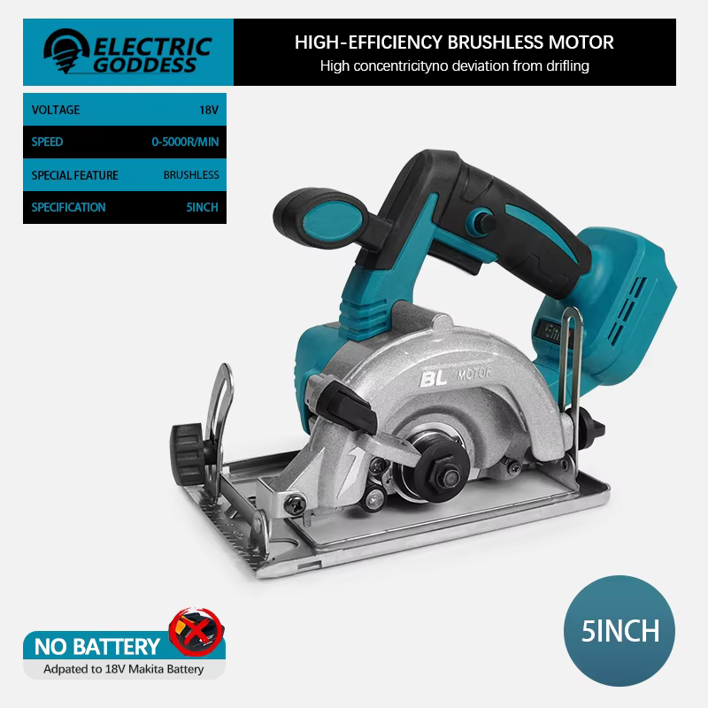 Makita – scie circulaire sans fil de 5/7 pouces, 5000 tr/min, pour le travail du bois, réglage du co