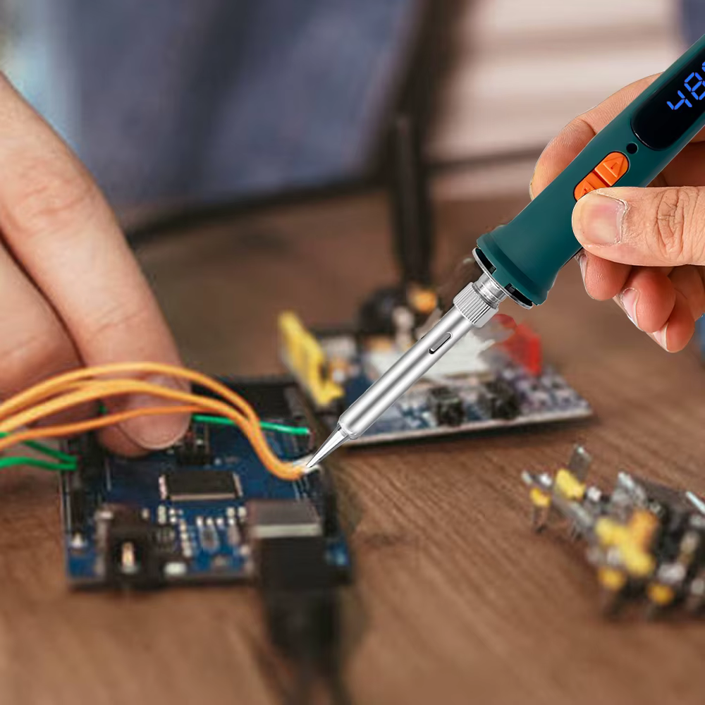Fer à souder numérique 120W, ensemble d'outils de réparation de fer à souder électrique, double cali