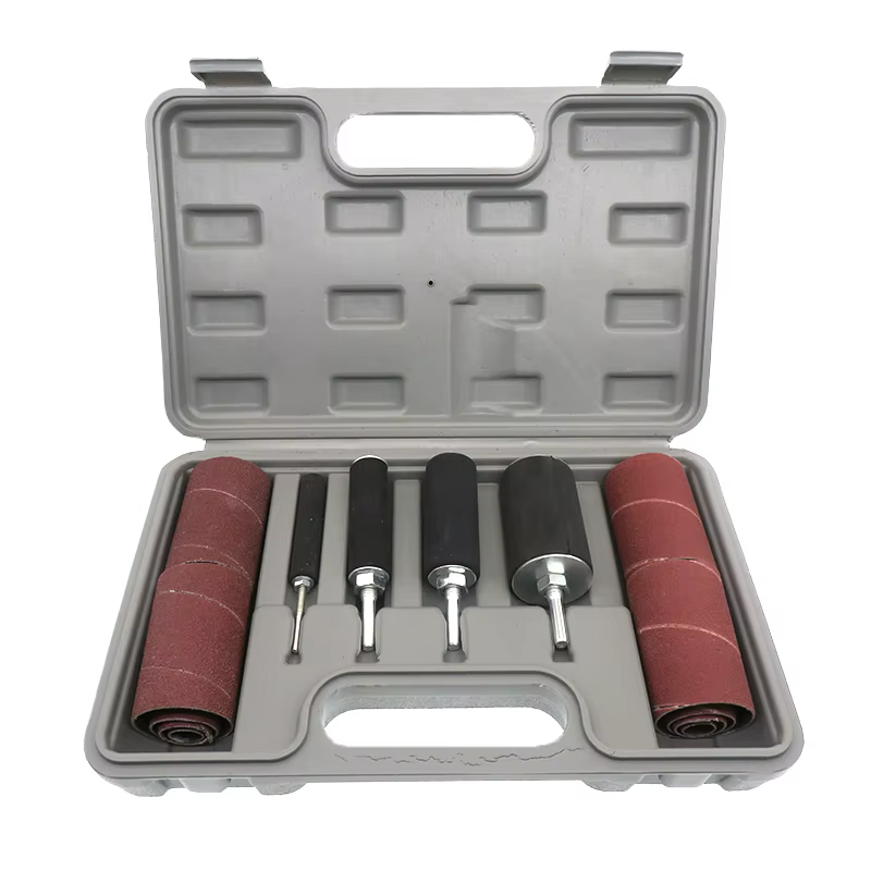 Kit de tambour de ponceuse à broche, 20 pièces, bande de ponçage, mandrins en caoutchouc, broche + m