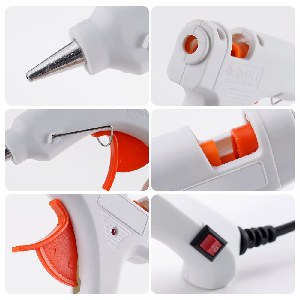 Pistolet à colle thermofusible 90W avec interrupteur pour bâton de colle de 7mm, Mini pistolet à cha