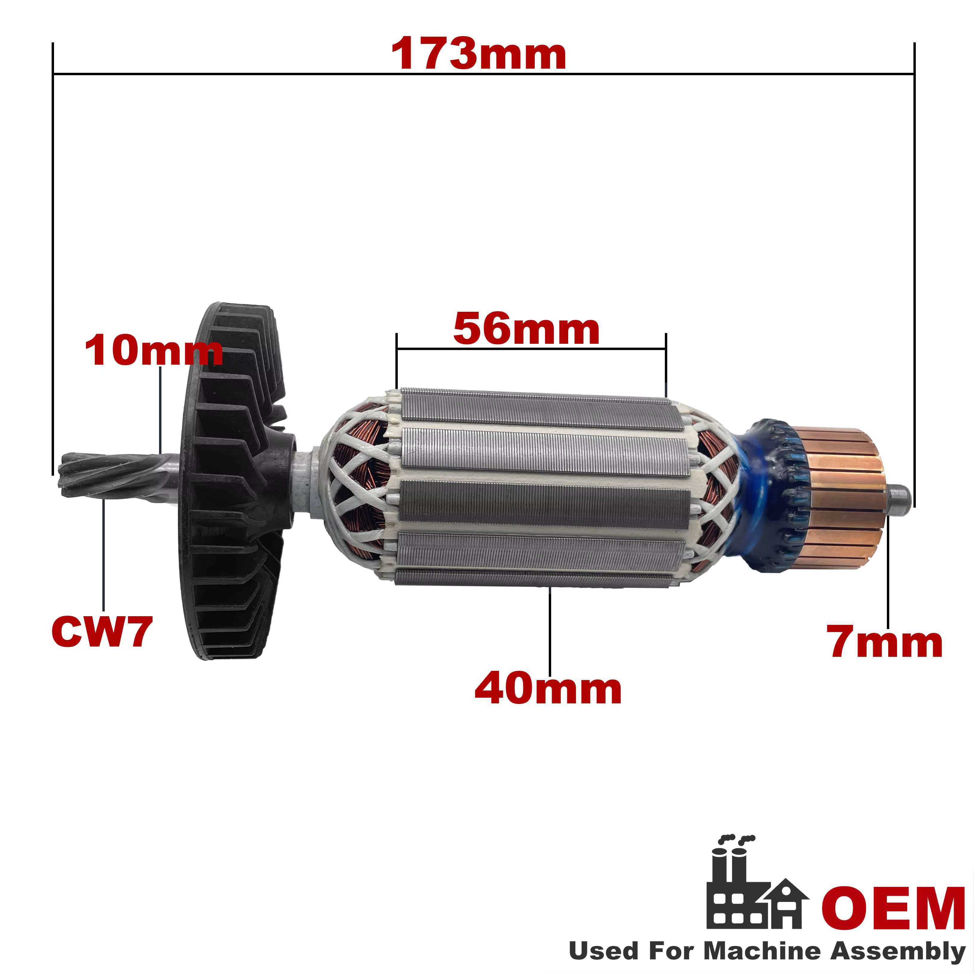 AC 220V 240V GKS190 GKS165 Induit Rotor pour BOSCH Scie Circulaire A Main Pièces de rechange Scie ci