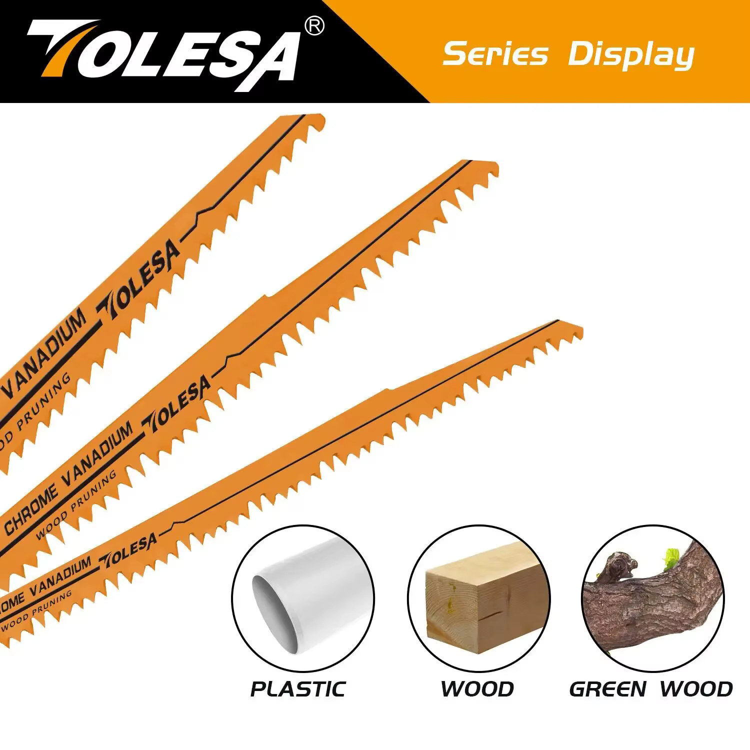 TOLESA 5 pièces lames de scie alternative pour l'élagage du bois 5 lames de scie TPI Construction du