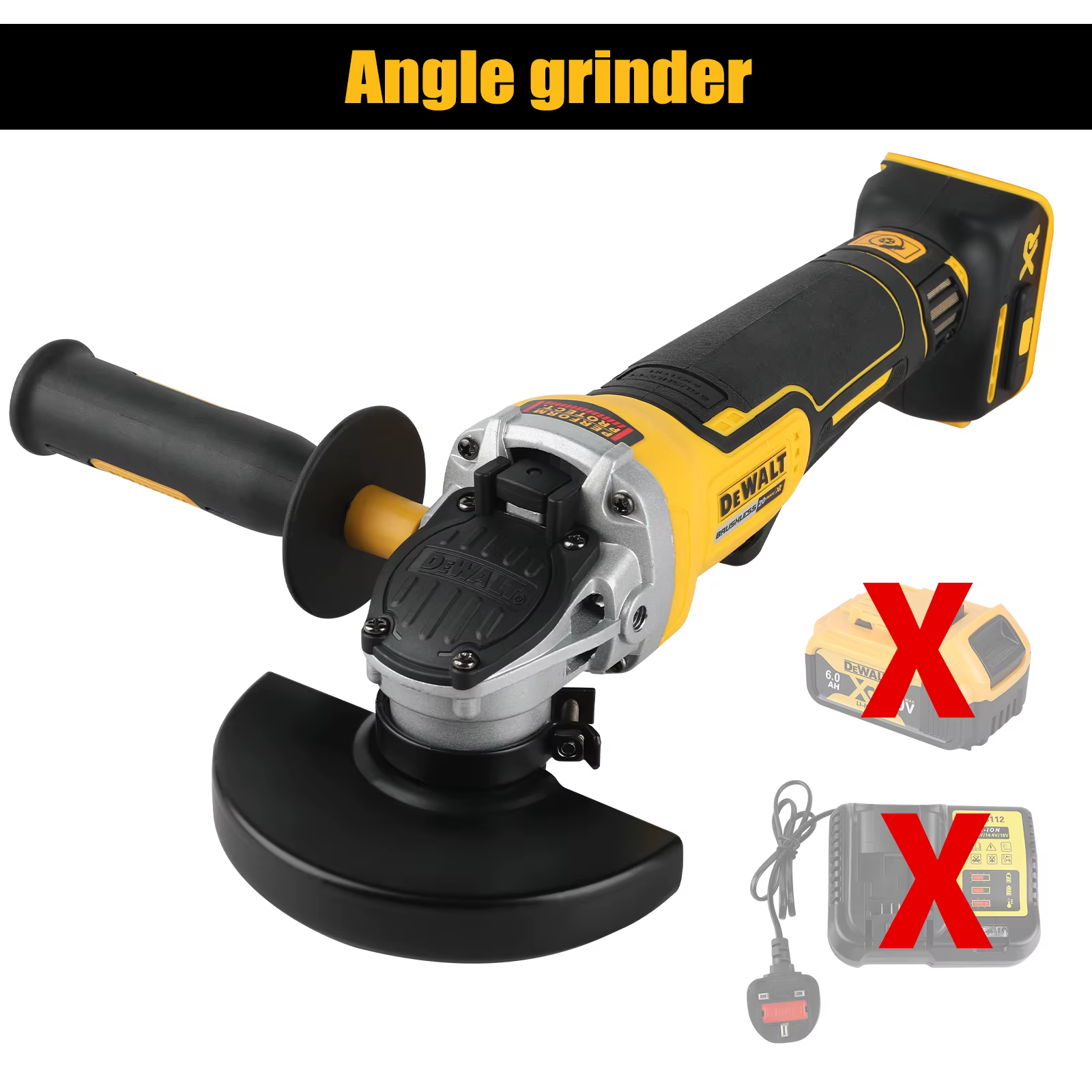 Meuleuse d'angle DEWALT DCG406 125MM 4-1/2" 18V sans balais Maglev 9000 tr/min 414N avec frein à rap