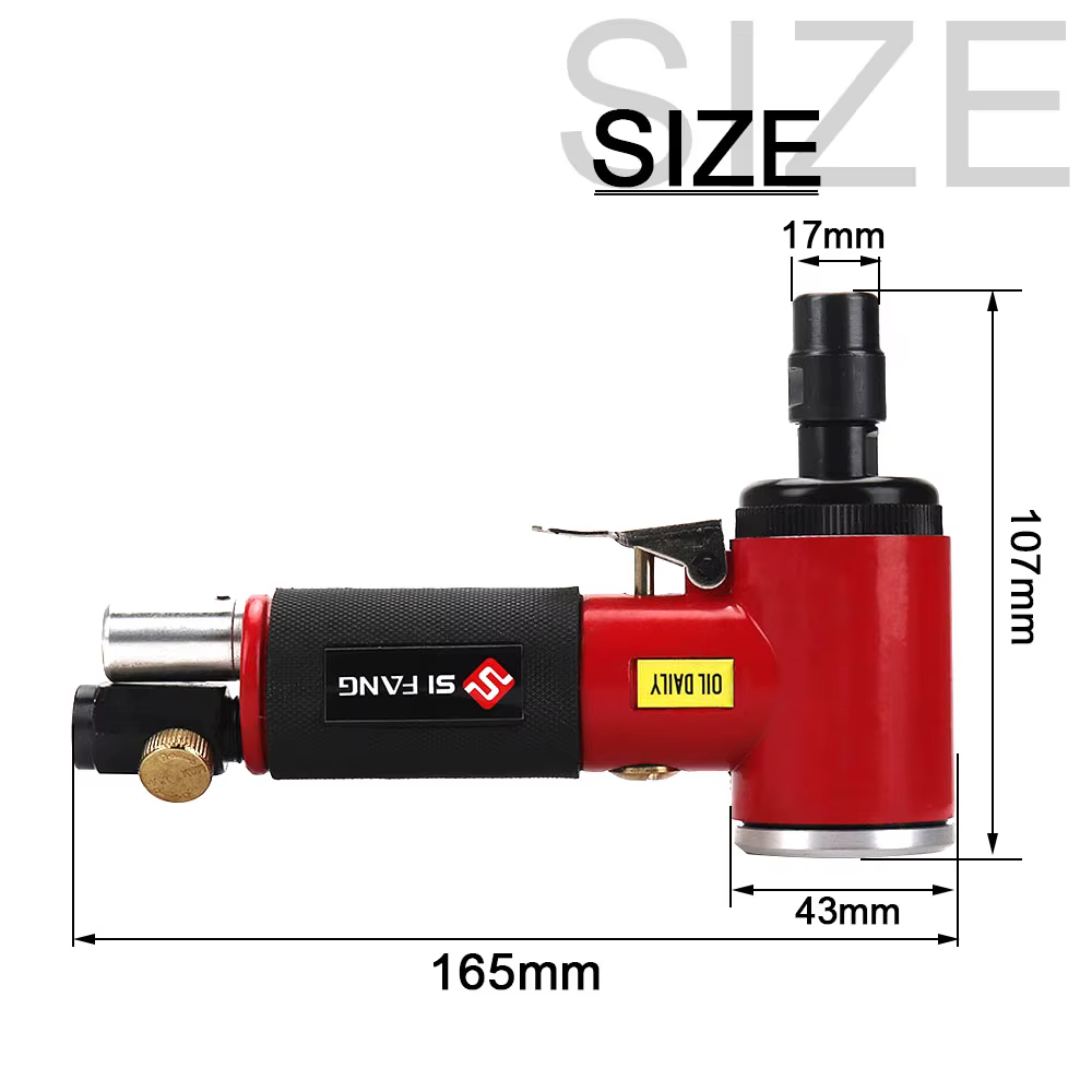 SI FANG – Mini meuleuse d'angle d'air, rectifieuse pneumatique à 90 degrés, polisseuse coupée, ensem