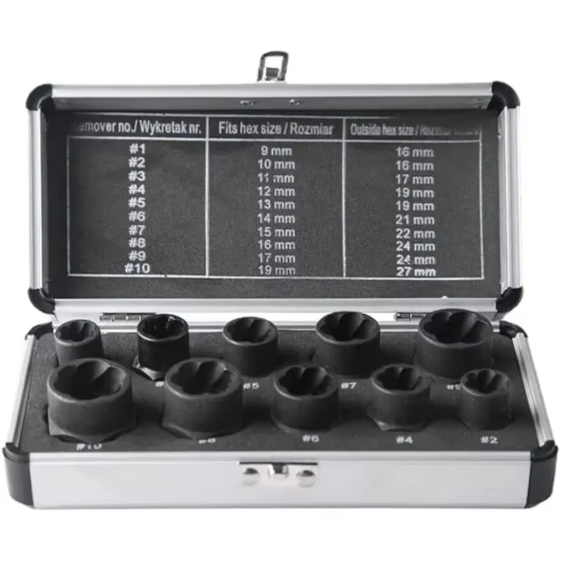 Kit d'outils pour enlever les vis avec mallette de rangement rigide, vis endommagées et rouillées re