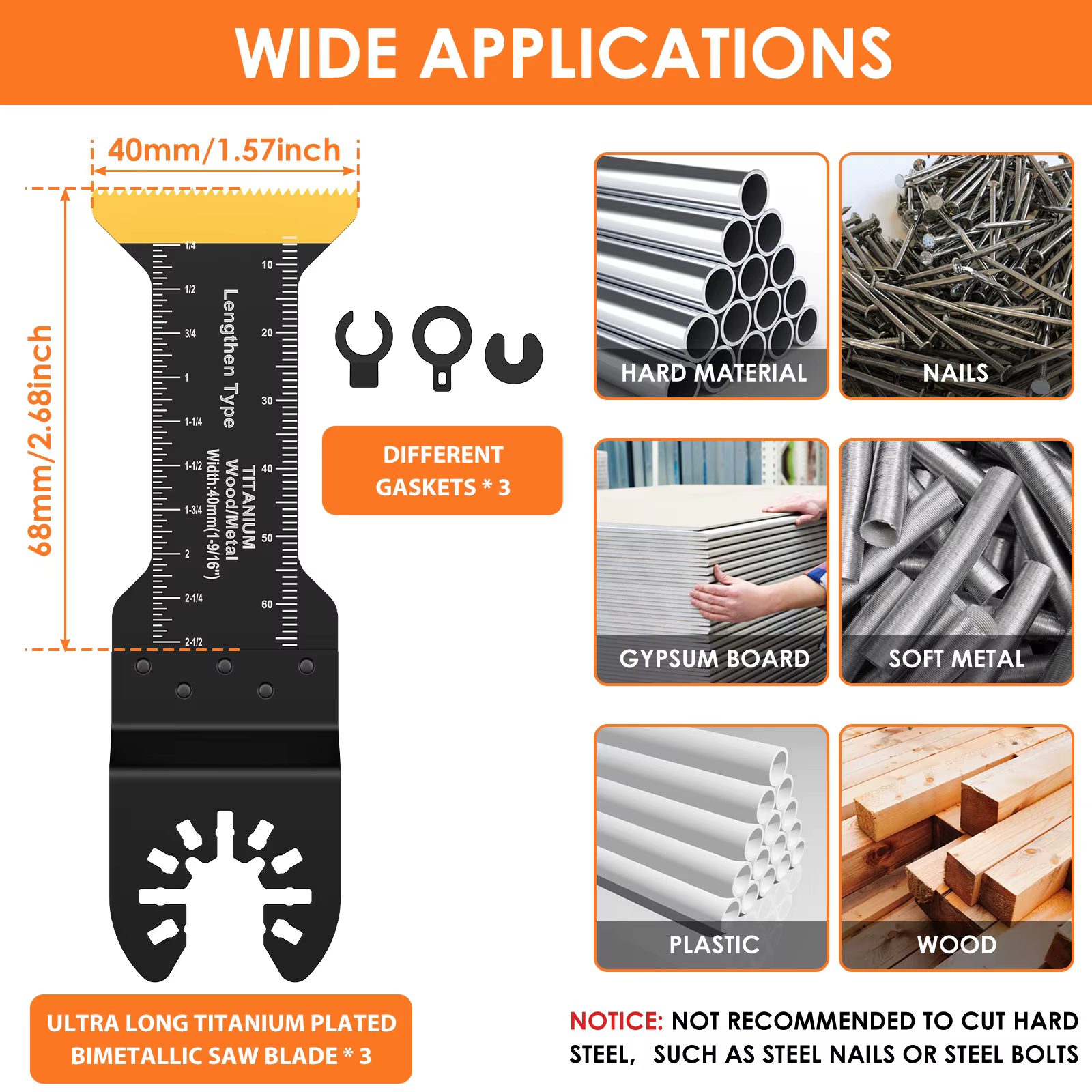 Lames de scie oscillantes japonaises lames multi-outils en acier à haute teneur en carbone outil osc