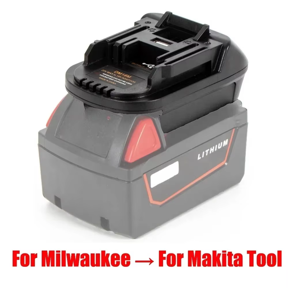 Adaptateur de convertisseur de batterie DM18M pour Milwaukee 18V pour batterie Li-ion Dewalt 20V, co