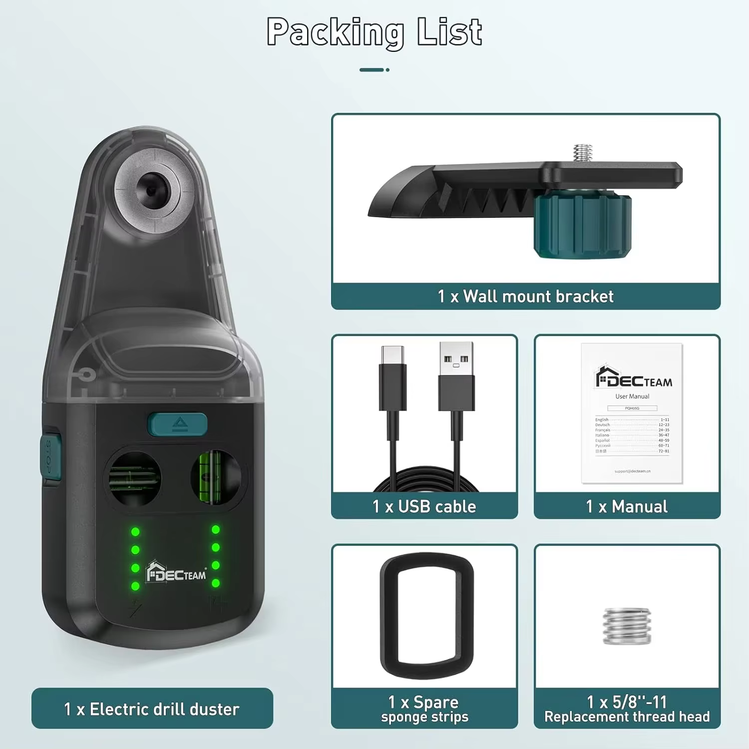 Decteam-Collecteur de poussière à niveau laser avec laser linéaire, offres électriques, boîte de dép
