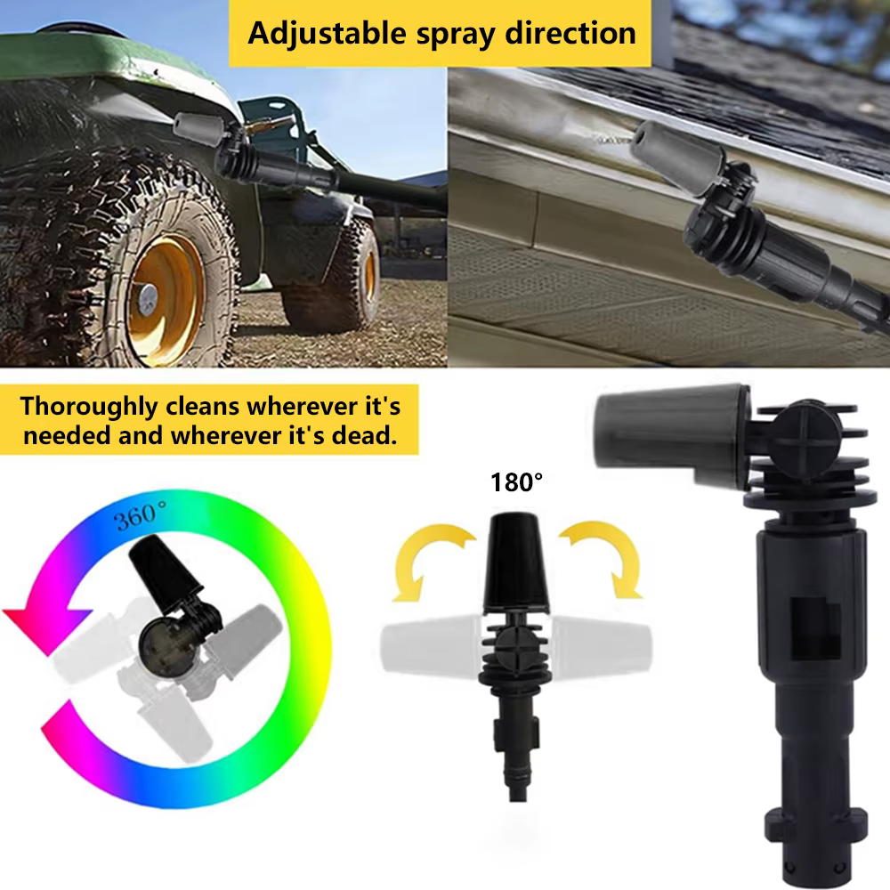 Pistolet à eau haute pression, buse rotative à 360 degrés, peut être soufflé ou droit, Jet d'eau pou