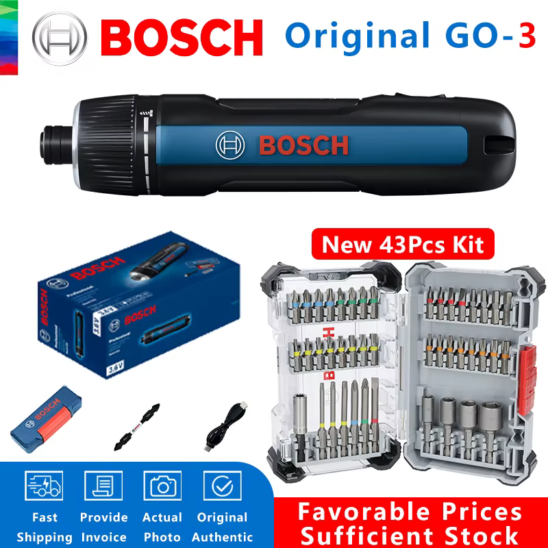 BOSCH GO 3 tournevis sans fil 3.6V batterie Lithium-ion perceuse sans fil Rechargeable avec boîte Bo