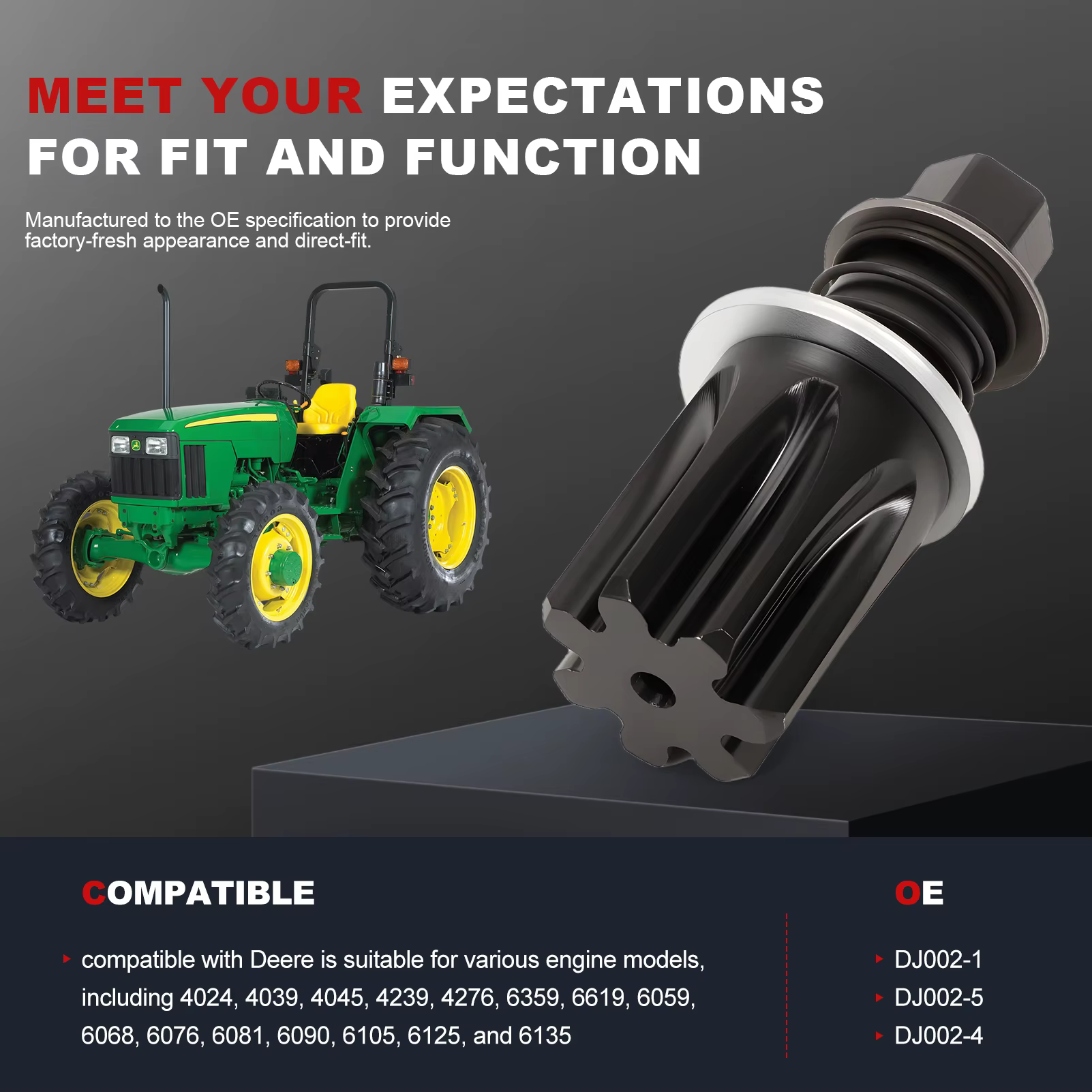 Outil de tournage de moteur et jeu de synchronisation pour moteurs John Deere en métal pour 4024 403