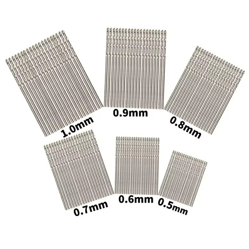 60 pièces 0.5mm 0.6mm 0.7mm 0.8mm 0.9mm 1mm HSS tige droite foret hélicoïdal noyer Vajra Bodhi perle
