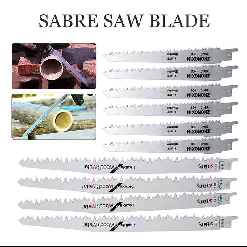 Lames de scie sabre S644D + 4 pièces S1531, scie tigre pour la coupe du bois et du métal, 6 pièces