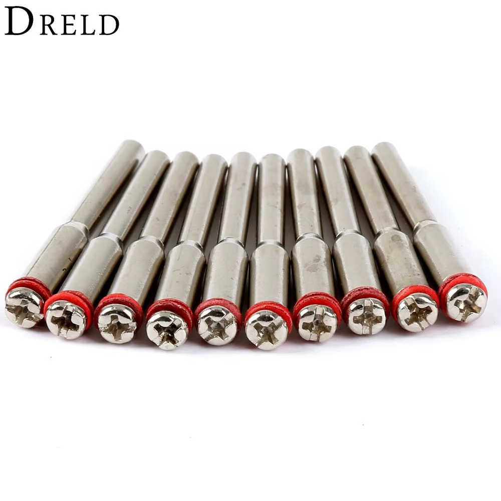 DRELD 10 pièces 3.175mm mandrins de disque de coupe roue de polissage mandrin support de roue de cou