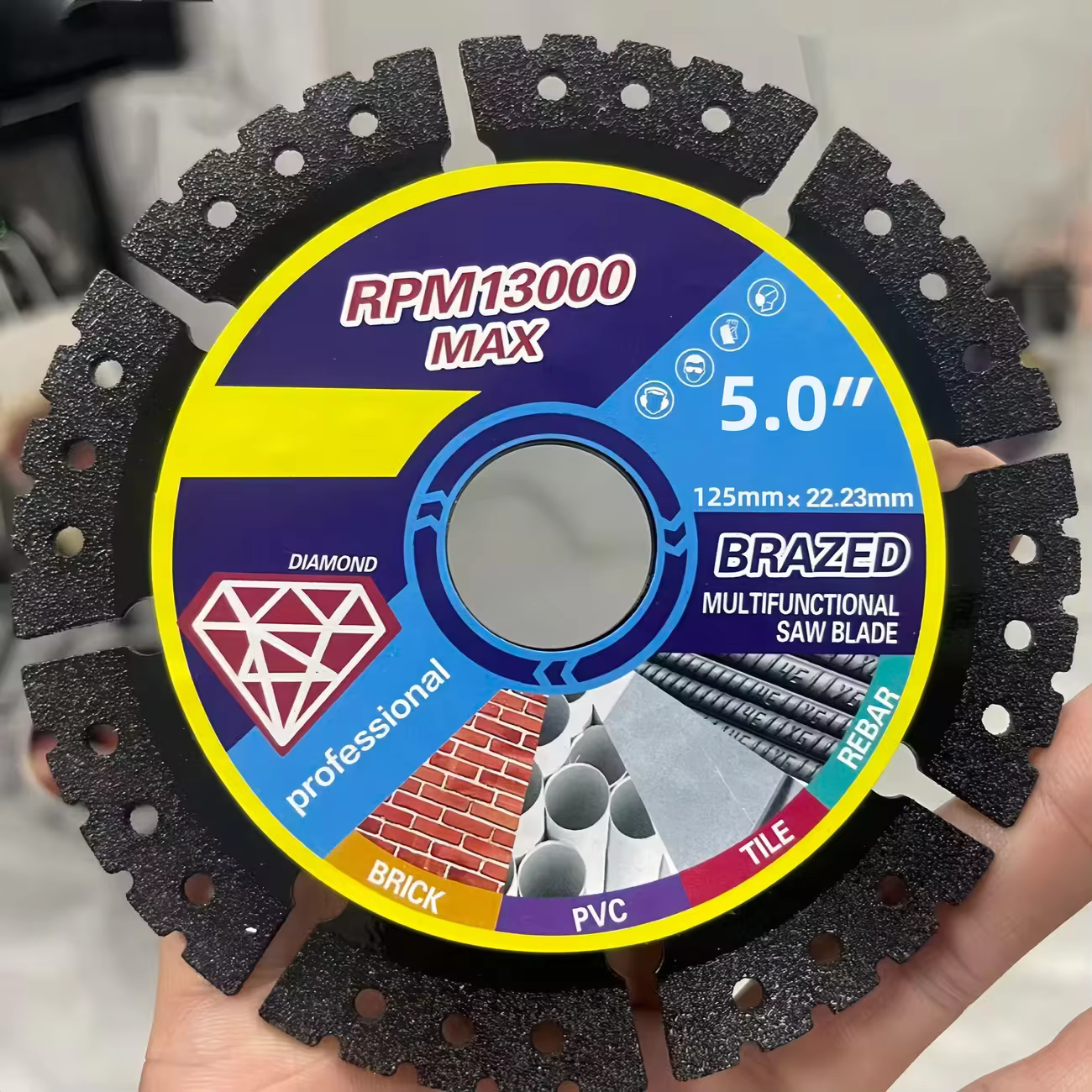Ensemble de disques diamantés en métal de 125 mm, lame de scie diamantée professionnelle pour acier,