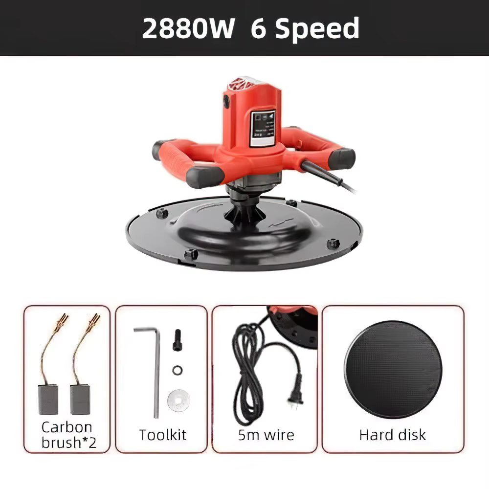 Ponceuse murale électrique 220V, 2880W/4880W, Machine de lissage des murs sans poussière, truelle à 