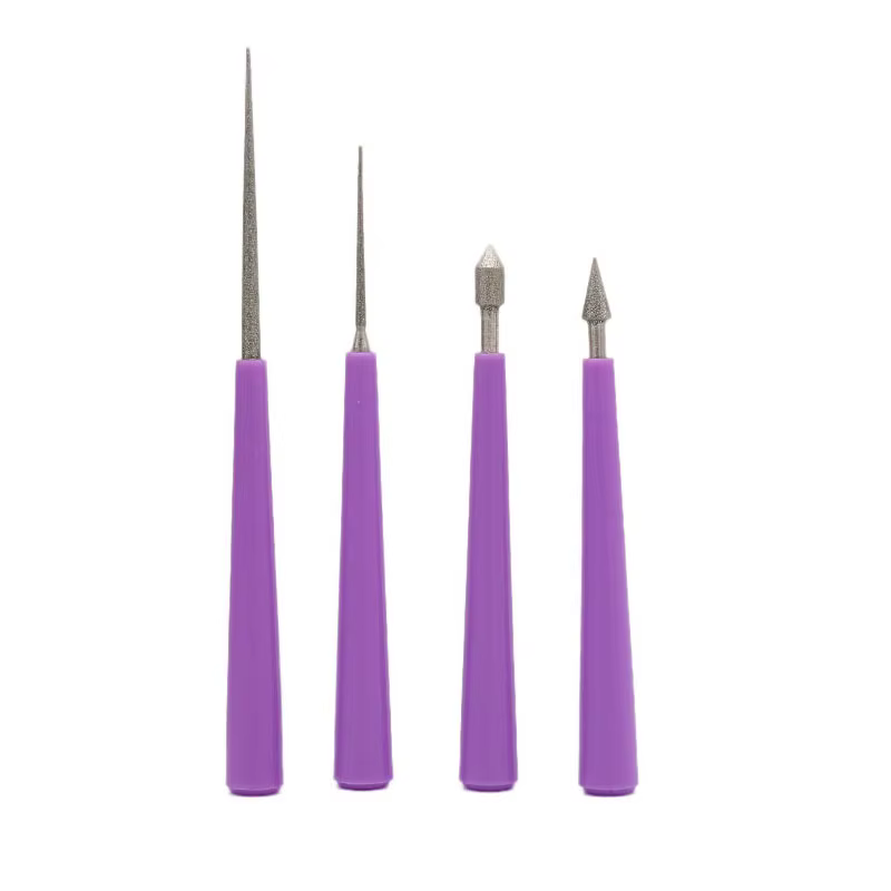 Lot de 4 outils d'agrandissement de trous diamantés, aiguilles d'expansion pour perles, outils de pe
