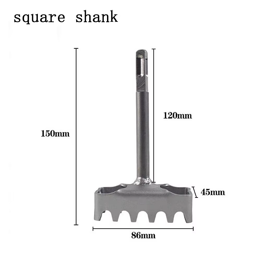 Ouvre-trou carré pour marteau perforateur SDS Plus, perforateur rapide pour trous carrés dans les mu