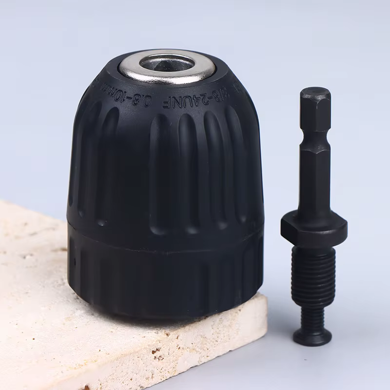 Mandrin de perçage sans clé Solo Pack 0,8-10 mm, filetage 3/8" à 24UNF, tige hexagonale en acier de 