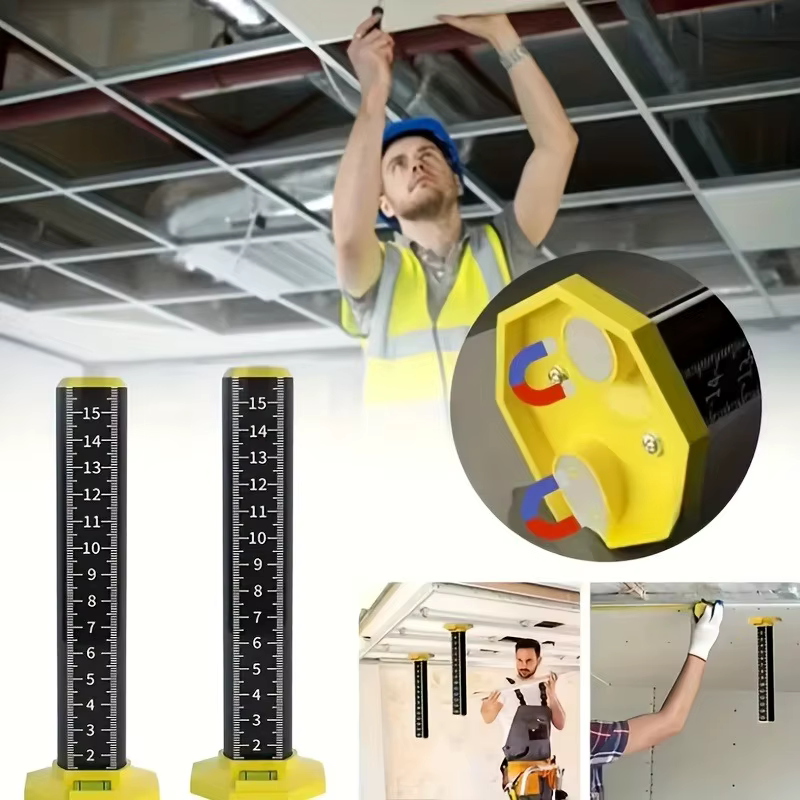 Outil de nivellement robuste avec ligne laser, idéal pour l'installation de carreaux, plafonds, sols