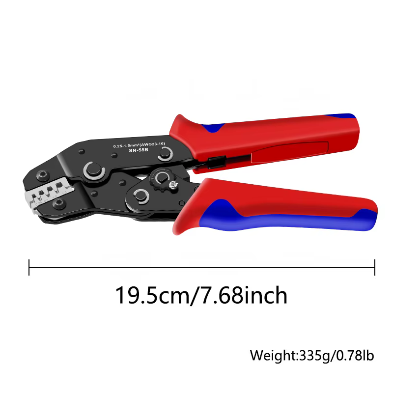 SN-58B 0.25-1.5MM2, AWG24-16 pince à sertir Non isolée pour fil de raccordement Dupont EPS PCIE SATA
