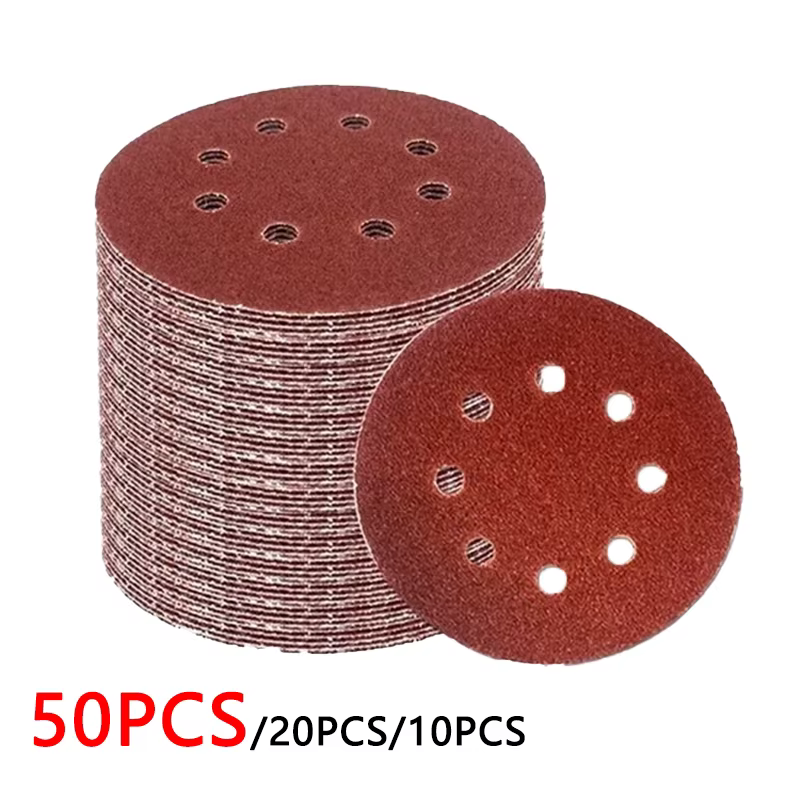 Disque de ponçage en métal, 8 trous, 125mm, pour le calcul et le travail, outil de polissage, conver