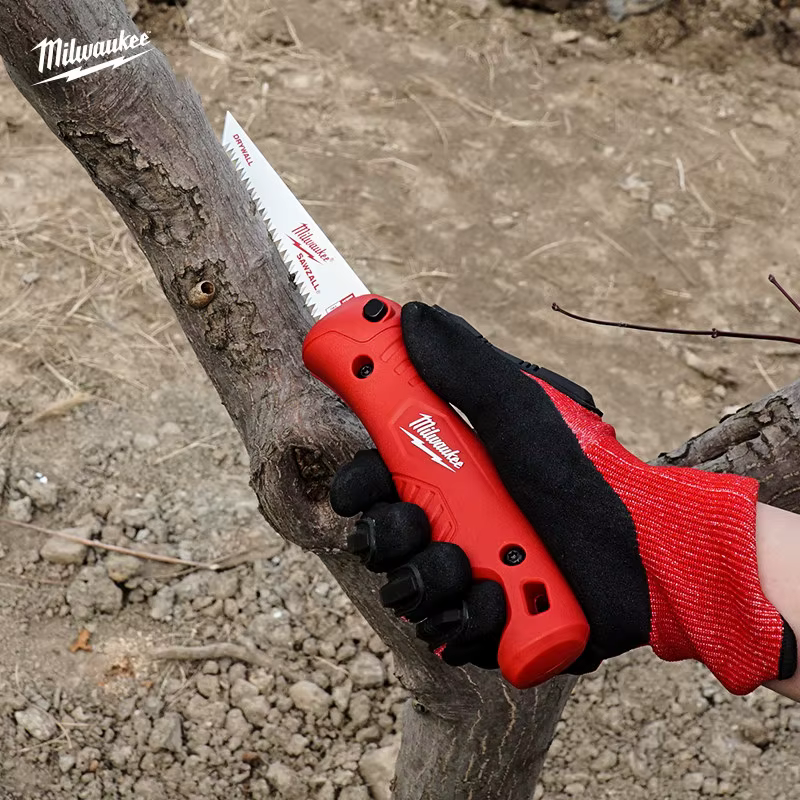 Scie à main pliante multi-usage Milwaukee 150MM, scie à bois de jardin pour extérieur, petite scie à